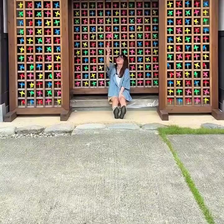 武家屋敷旧田村家の風車